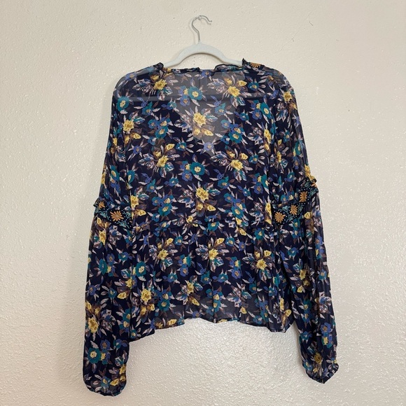 Meadow Rue Anthropologie Strasser Floral Blouse - Picture 4 of 7